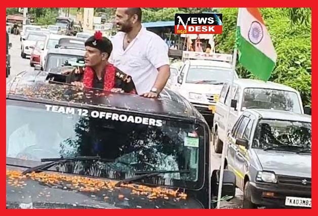 *ನಿವೃತ್ತ ಯೋಧ ಹೆಚ್.ಎ.ಸತೀಶ್ ರಿಗೆ ಗ್ರಾಮಸ್ಥರಿಂದ ಭವ್ಯ ಸ್ವಾಗತ*